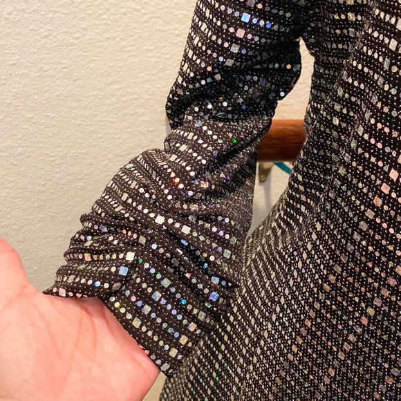 Double Breasted Sequin Coat Dress - Picture 11 of 15